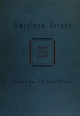 Cover of AMERICAN ISSUES-VOLUME 1; THE SOCIAL RECORD