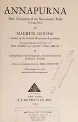 Cover of ANNAPURNA 1952 MAURICE HERZOG