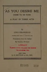 Cover of Come tu mi vuoi