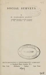 Cover of Social surveys