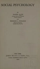 Cover of Social psychology