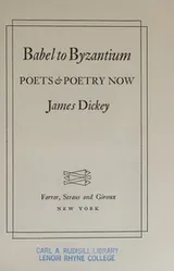 Cover of Babel to byzantium poets & poetry now