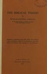 Cover of The Biblical period