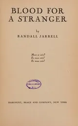 Cover of Blood for a stranger,
