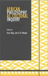 Cover of African philosophy as cultural inquiry