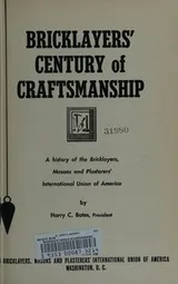 Cover of bricklayers' century of craftsmanship
