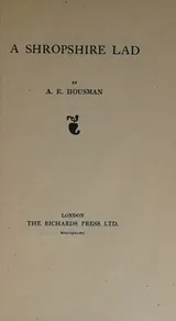 Cover of Shropshire Lad