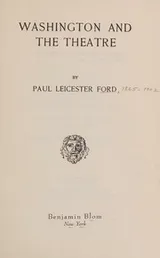 Cover of Washington and the Theatre