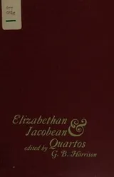 Cover of Elizabethan and Jacobean quartos