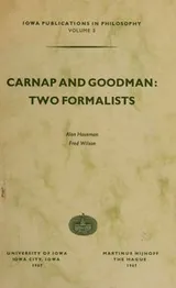 Cover of Carnap and Goodman