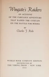 Cover of Wingate's raiders