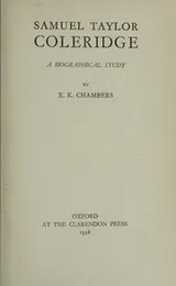 Cover of Samuel Taylor Coleridge