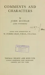 Cover of Comments and characters