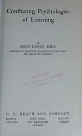 Cover of Conflicting psychologies of learning