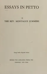 Cover of Essays in petto