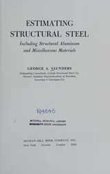 Cover of Estimating structural steel