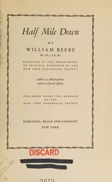Cover of Half mile down,
