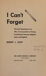 Cover of I Cant Forget!