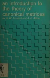 Cover of An Introduction to the Theory of Canonical Matrices