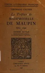 Cover of La préface de "Mademoiselle de Maupin"