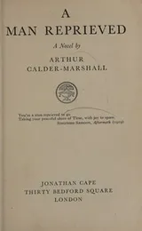 Cover of A man reprieved