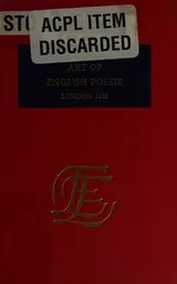 Cover of Observations in the art of English poesie
