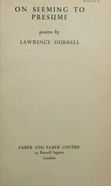 Cover of On Seeming to Presume