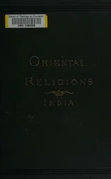 Cover of Oriental religions and their relation to universal religion