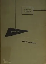 Cover of Poetry and opinion : the Pisan cantos of Ezra Pound