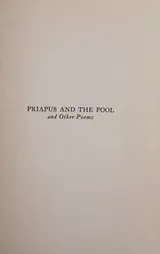 Cover of Priapus and the Pool and Other Poems