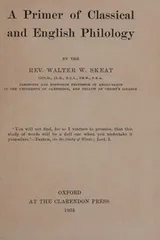 Cover of Primer of Classical and English Philology
