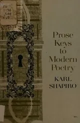 Cover of Prose keys to modern poetry