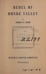 Cover of Rebel of Ronde valley