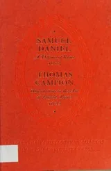 Cover of SAMUEL DANIEL : A DEFENCE OF RYME 1603 AND THOMAS CAMPION