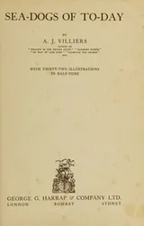 Cover of Sea dogs of to-day