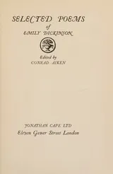 Cover of SELECTED POEMS OF EMILY DICKINSON