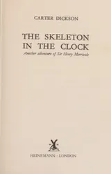 Cover of The skeleton in the clock