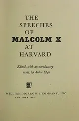 Cover of The speeches of Malcolm X at Harvard
