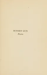 Cover of Sunset gun