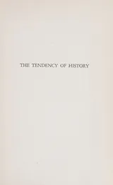 Cover of The tendency of history
