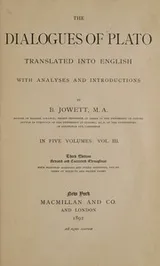 Cover of The dialogues of Plato [5 volumes]