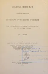 Cover of american church law