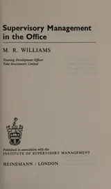 Cover of Supervisory management in the office