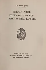 Cover of The poetical works of James Russell Lowell
