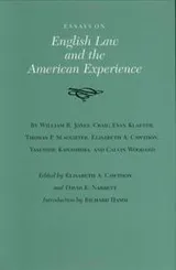 Cover of Essays on English law and the American experience