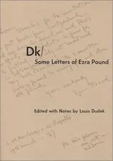 Cover of Dk-some letters of Ezra Pound