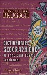 Cover of Dictionnaire géographique de l'ancienne égypte: Supplément
