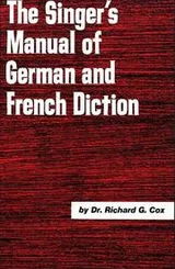 Cover of Singer's Manual of French and German Diction