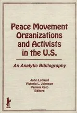 Cover of Peace movement organizations and activists in the U.S.