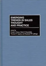 Cover of Emerging trends in sales thought and practice